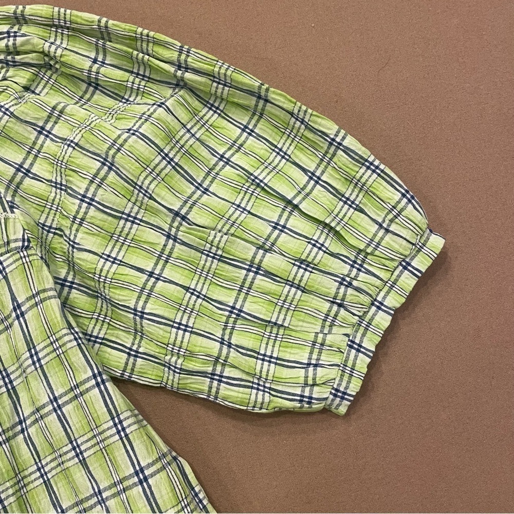 Native Youth Women’s Plaid Textured Top With Open Back Detail Size XS - Picture 2 of 12